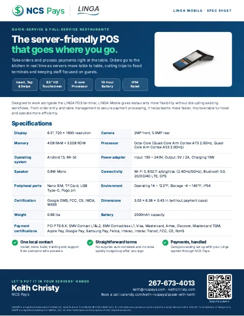 Linga mobile hardware specs preview