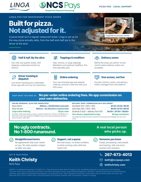 Linga pizza flyer preview